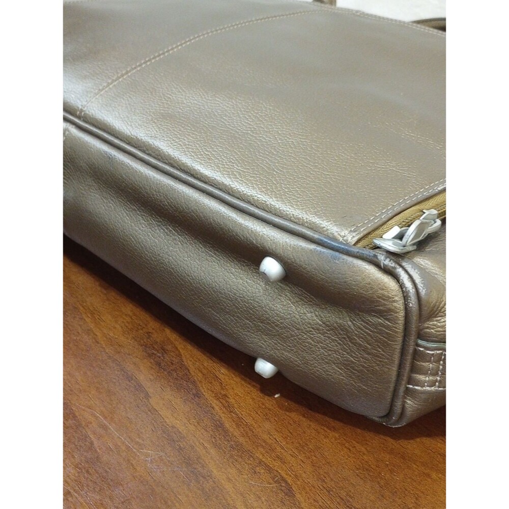 Barneys New York Bronze Leather Briefcase - Vintage! - Picture 9 of 13